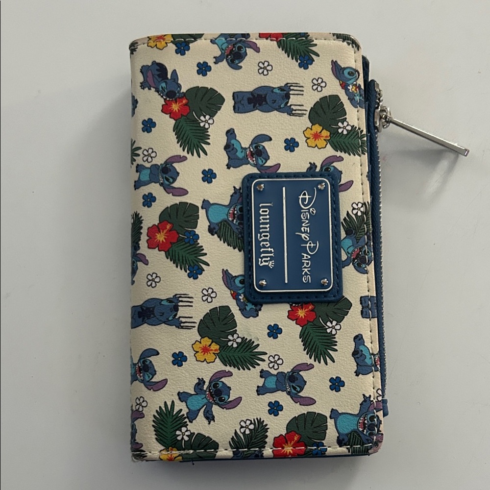 Disney Parks Loungefly Stitch Floral Wallet